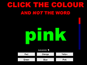 Click The Colour Not The Word gameplay