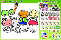 Hello Kitty Painting gameplay