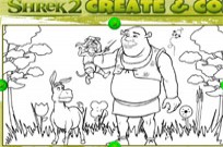 Shrek2 Create And Color gameplay