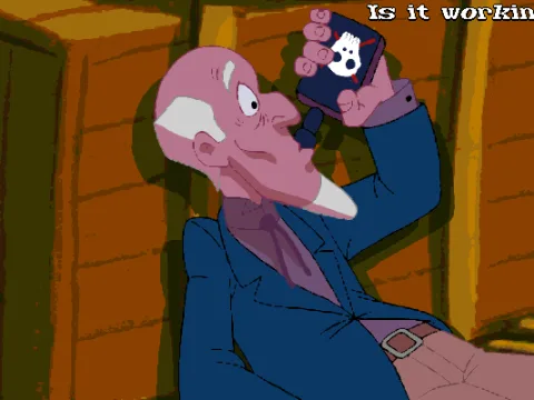 In an attempt to save the peddler, Fenimore gives him something to drink - which is accidentally the hair lotion - and kill the old man... (intro)