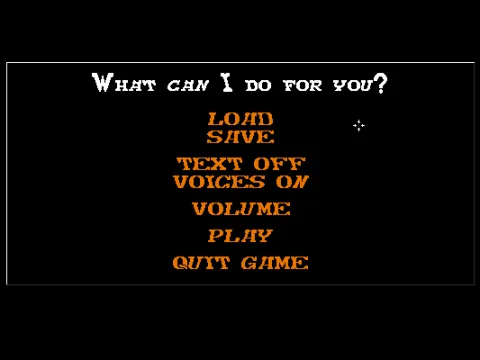 This is the first game I've known that displays the main menu before the title screen