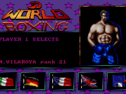 Menu, choose your language and boxer