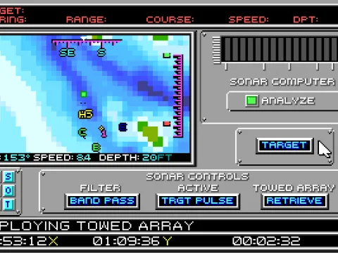 Overhead map and U.S. sonar controls