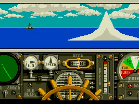 German destroyer approaching! The splash shows it’s firing at us.