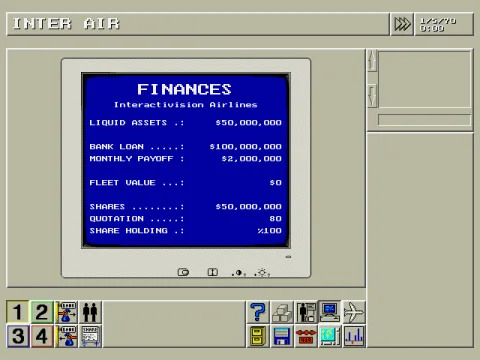 Company balance (at the start of gameplay)