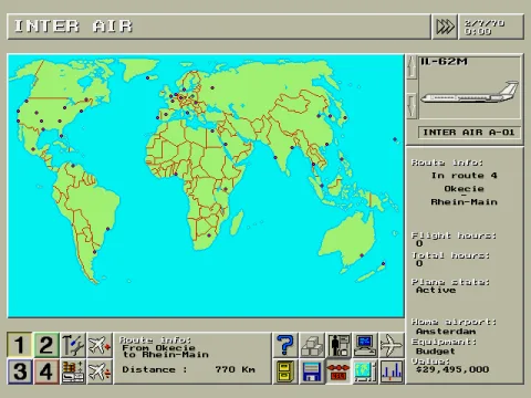 Plotting a new route after buying our first aircraft