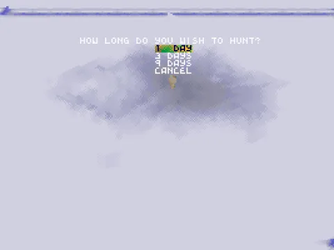 Hunting for food in the harsh cold winter...