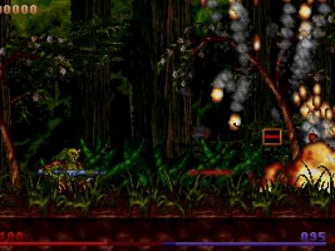 Barrels and crates can be explosively destroyed for bonus'.