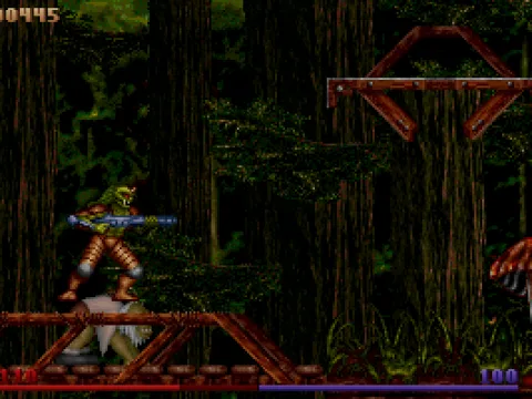 More helpful natives, this time giving you a boost up to the platform.