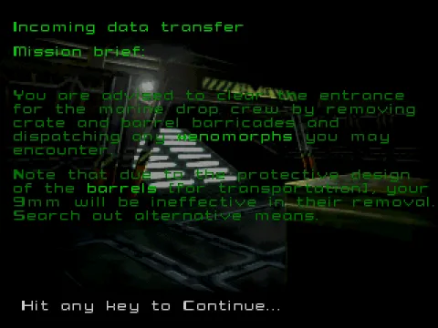 The first mission briefing