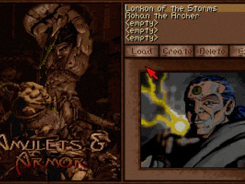 List of characters. Each character you have can have a password-lock, so you can rest assured nobody else is going to play your character. It actually is a nice feeling...