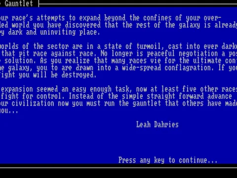 Scenario description