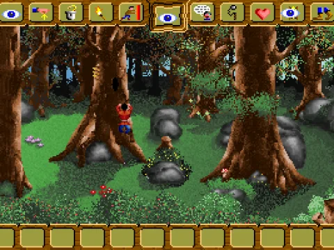 Why do adventure games always have tree climbing animations?