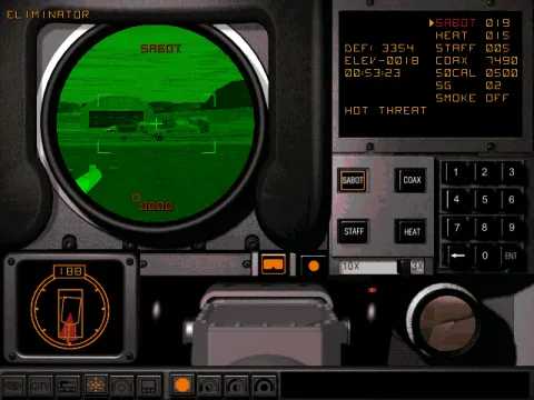 Viewing the A-10 from the nightvision mode