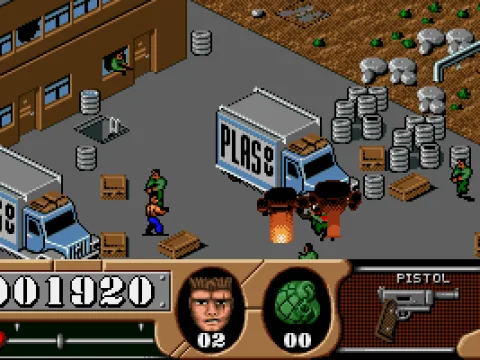 Heavy opposition at the factory building.