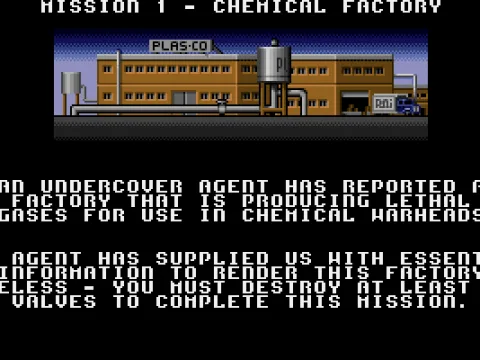 Mission description: the chemical plant.