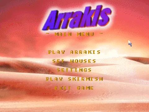 Main menu of Arrakis.