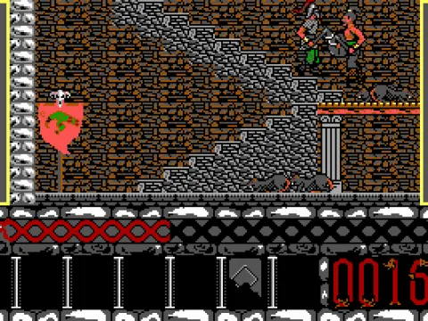 Climbing down to the catacombs.