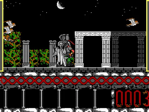 The enemy turns to stone when hit.