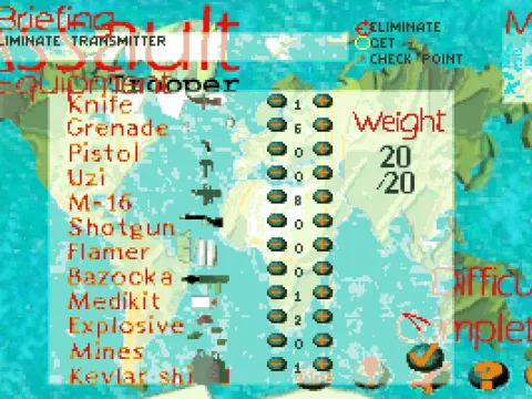 Selecting equipment for an assignment.