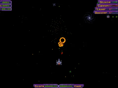 Blowing stuff up sometimes gives temporary bonuses (shown as an icon on the left side of the screen).