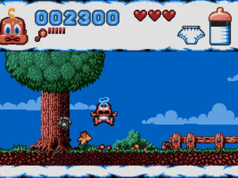 Baby Jo got hit by a telephone thrown from a tree.