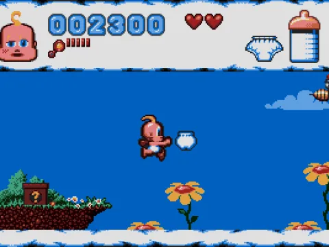 Keep an eye on your diaper-o-meter. Too dirty and you'll lose a life.