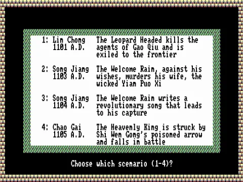 Choose a scenario (EGA)