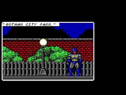 Starting the game in Gotham City Park (EGA)