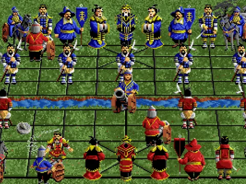 A knight decapitates a cannoneer.