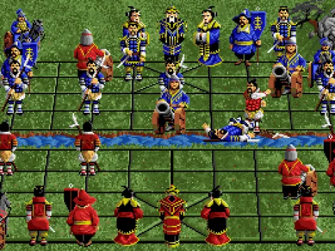 A Soldier(兵), after a lengthy parrying session finally knocks out a Private(卒).