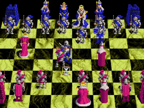 Knight taking a pawn. (VGA)