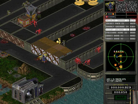 Enemies don't stand out much against the terrain on static screenshots. In the actual game they move around constantly.