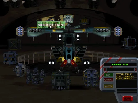 Selecting your mech's loadout.