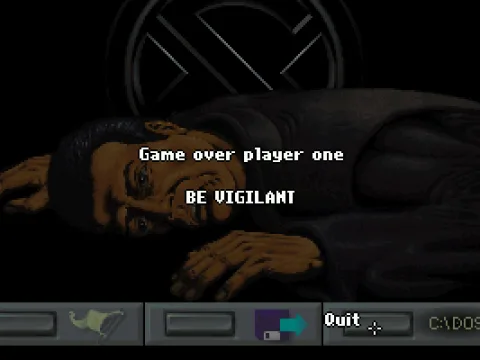 Quitting from the game over screen