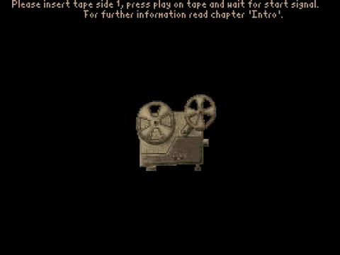 Like the Amiga version, the DOS version intro and certain sections of the game require the cassette tape included in the box for audio