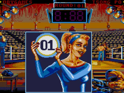 The tournament begins in this grungy ring. (VGA)