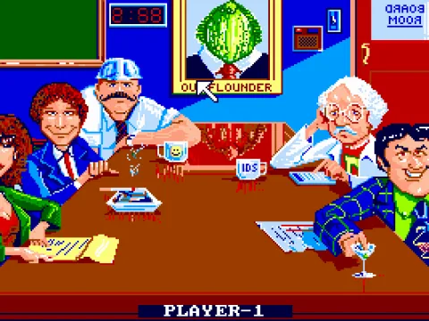 Boardroom meeting with all division heads