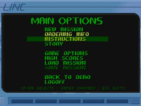 menu screen