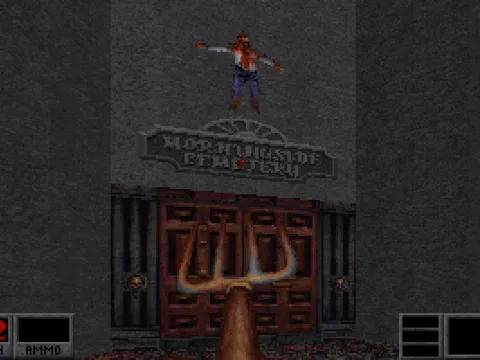 A creepy entrance to a creepy place...