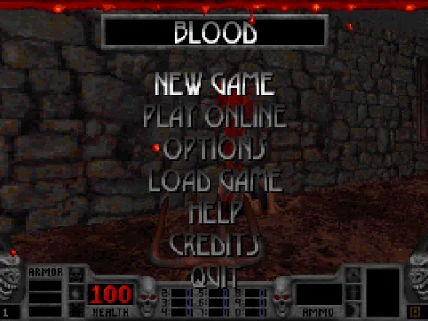 Title screen. 320x200 is the game's default resolution