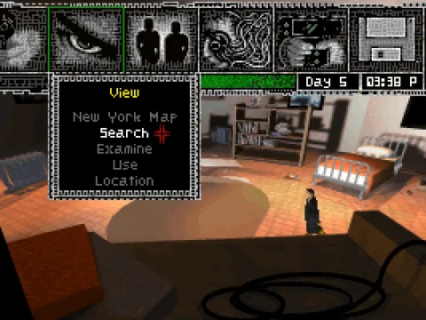 Actions not peformed by a right-click are chosen from this command bar.