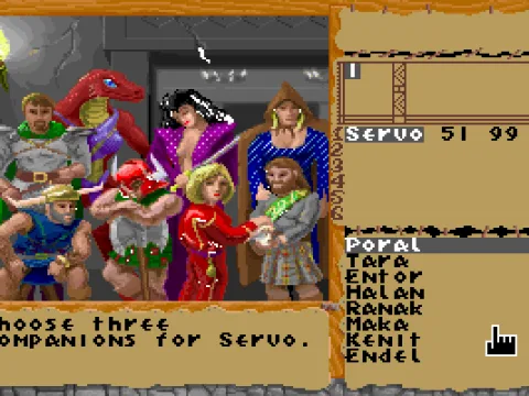 Setting up the characters