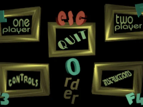 The game's main menu