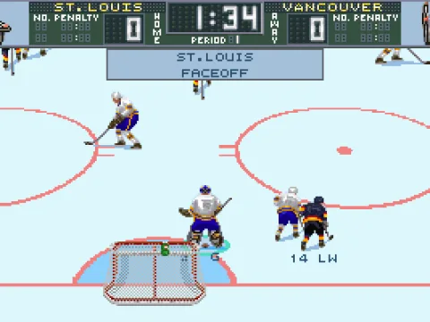 Faceoff in St. Louis defence zone