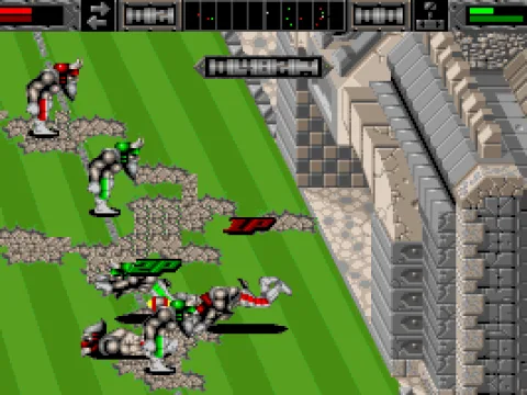 Violent stop close to the goal. Note how the field gets damaged.