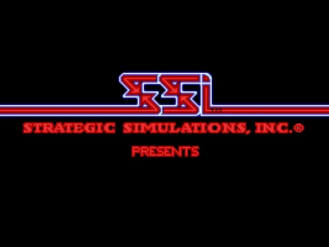 Strategic Simulations, Inc. presents... (notice how the company logo is much smoother than other SSI games...futuristic approach it seems)