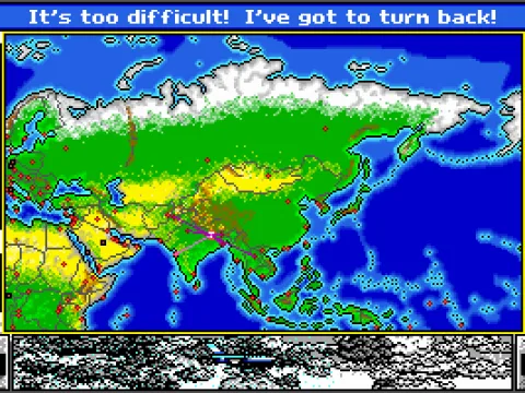 Careful: If you fly into storms, you may be forced to turn back, and items on board may be damaged (decreasing their worth, you will be awarded less points).