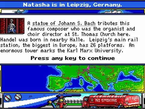 On arrival, you will get a concise description of each city. Read them well to be able to identify cities based on the clues you get later.