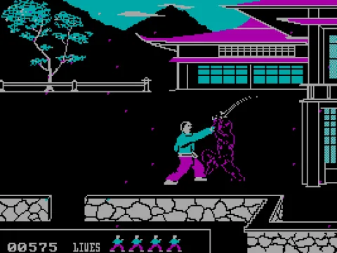 Fighting in the first level.